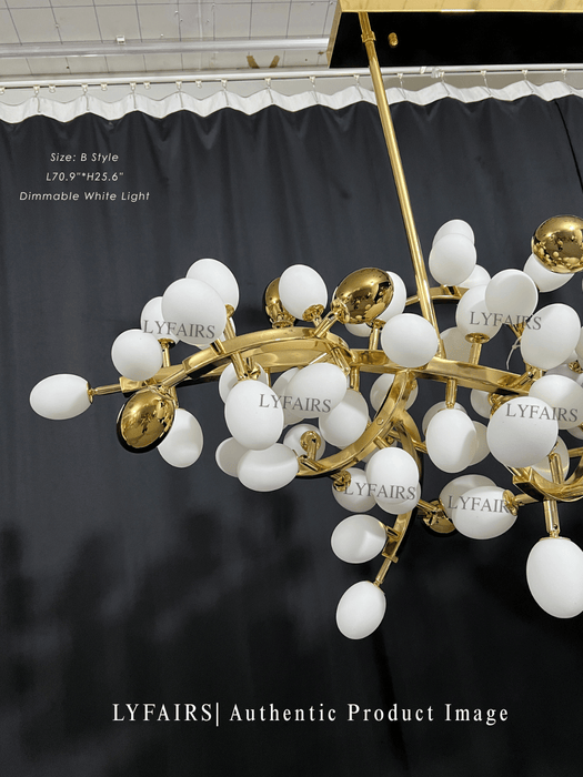 Contemporary Art Style Luxury White Grape Chandelier