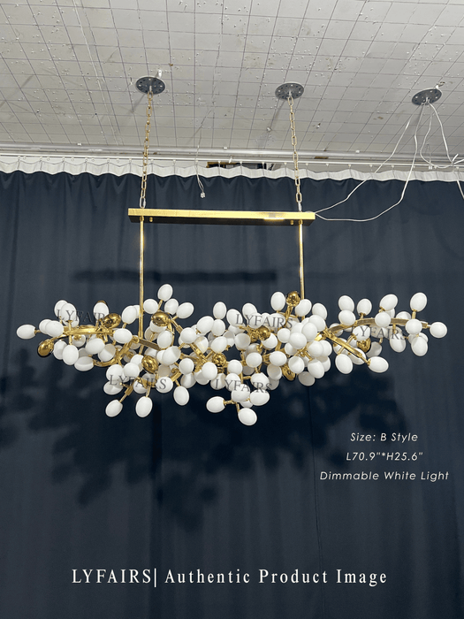 Contemporary Art Style Luxury White Grape Chandelier