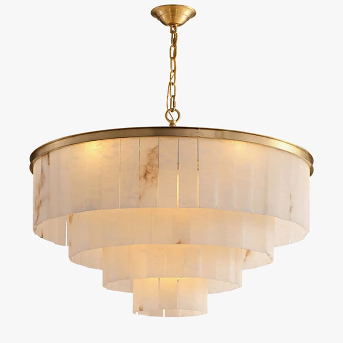 Customized 4-tier Alabaster Chandelier
