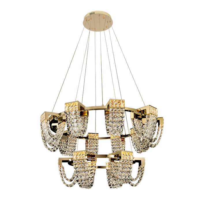 Modern Luxury Newly Crystal Chandelier in Champagne Gold