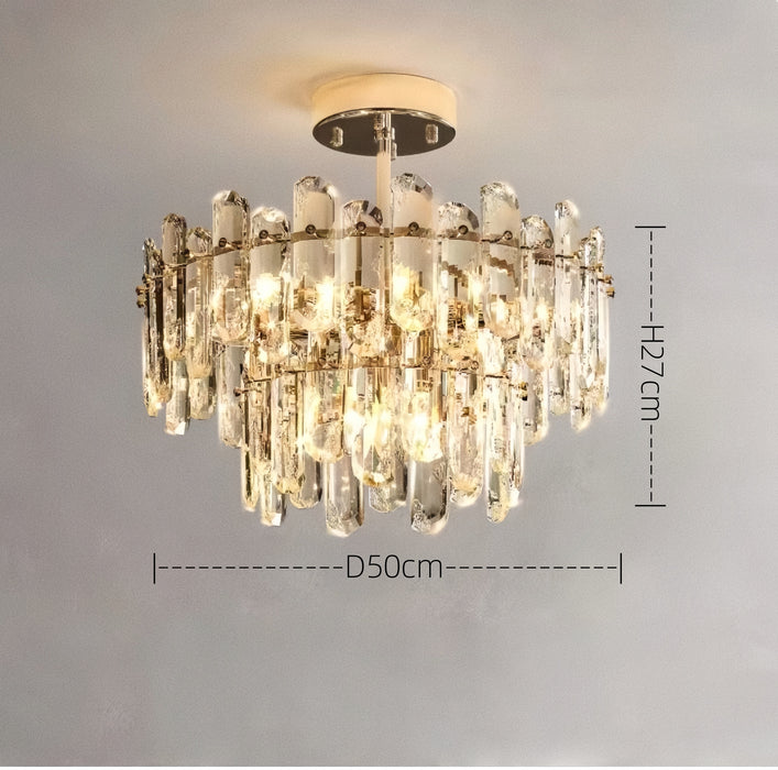Modern Style Two Layers Crystal Chandelier for Living Room/Bedroom