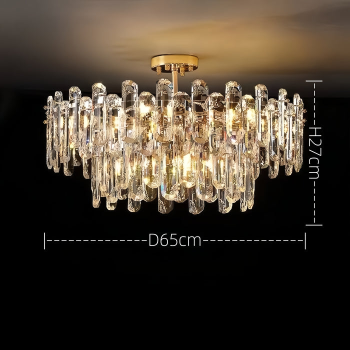 Modern Style Two Layers Crystal Chandelier for Living Room/Bedroom