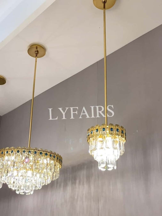 Luxury Multi-tier Crystal Chandelier Set for Kitchen Island/Dining Room/Bedroom