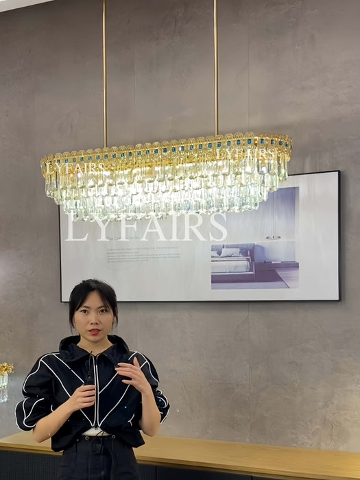 Luxury Multi-tier Crystal Chandelier Set for Kitchen Island/Dining Room/Bedroom