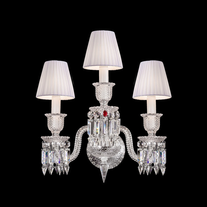 Candelabro con sombra de vela de cristal escalonado clásico de lujo y luz grande para habitaciones de techo alto/sala de estar