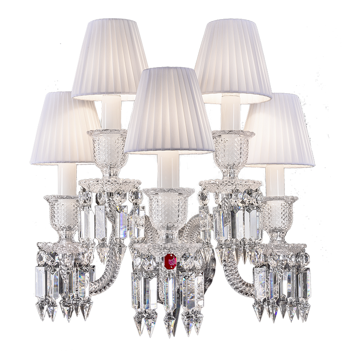 Candelabro con sombra de vela de cristal escalonado clásico de lujo y luz grande para habitaciones de techo alto/sala de estar