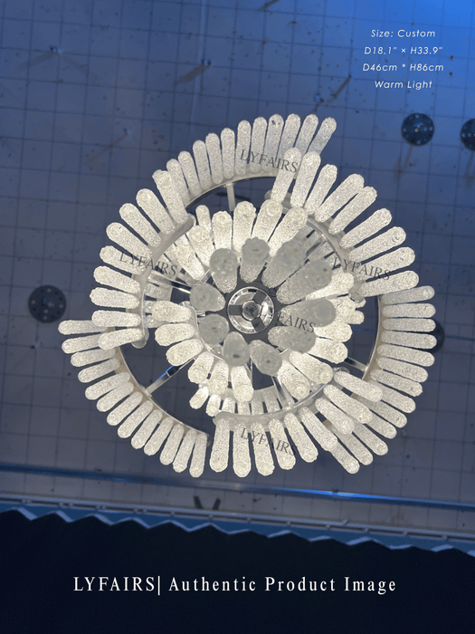 Lampadario in vetro a spirale a più livelli creativo leggero di lusso modello di design per soggiorno / camera da letto / foyer