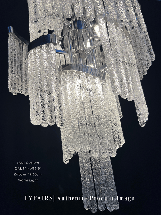 Lampadario in vetro a spirale a più livelli creativo leggero di lusso modello di design per soggiorno / camera da letto / foyer