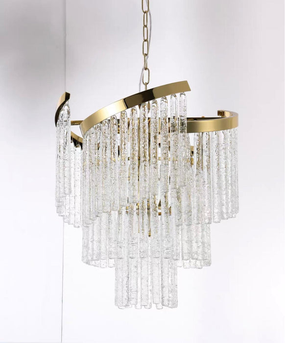 Lampadario in vetro a spirale a più livelli creativo leggero di lusso modello di design per soggiorno / camera da letto / foyer