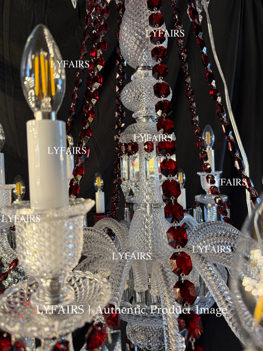 Candelabro de cristal de lujo de estilo europeo, candelabro de gran tamaño con diseño de rama artística, accesorio de iluminación para vestíbulo/escalera