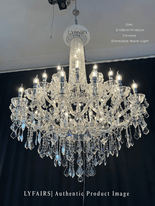 Lámpara de araña de cristal con vela francesa extragrande, accesorio de iluminación para vestíbulo/escalera con rama artística para techo
