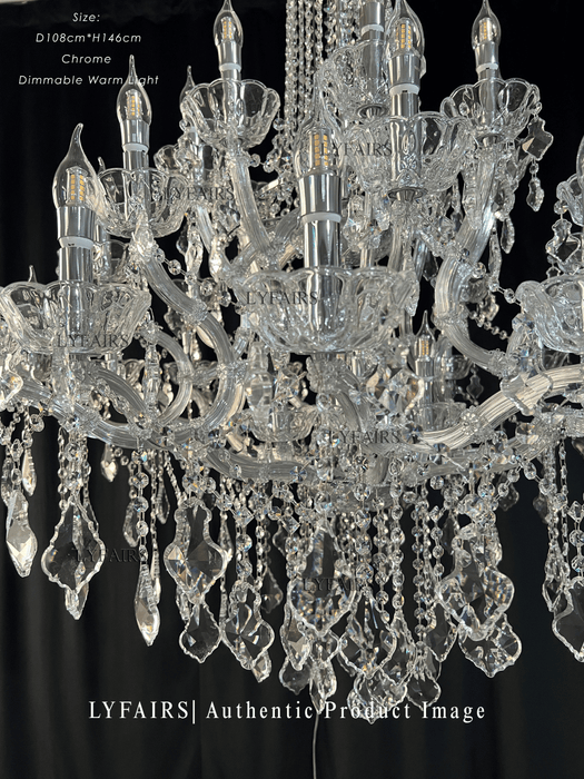 Lámpara de araña de cristal con vela francesa extragrande, accesorio de iluminación para vestíbulo/escalera con rama artística para techo