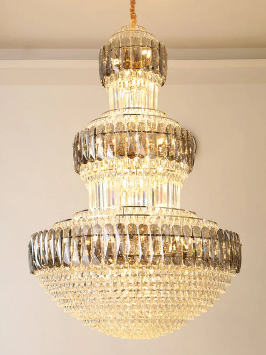 Extra Large Modern Crystal Chandelier Luxury Pendant For Entryway / Staircase / Hotel Foyer