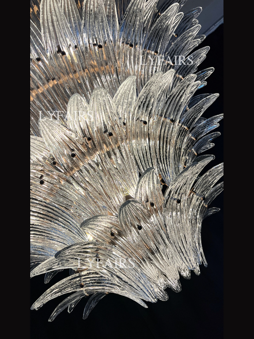 Flower Blossom Art Glass Chandelier for Living Room/Bedroom