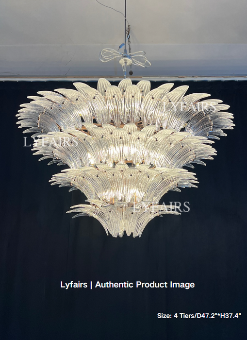 Flower Blossom Art Glass Chandelier for Living Room/Bedroom