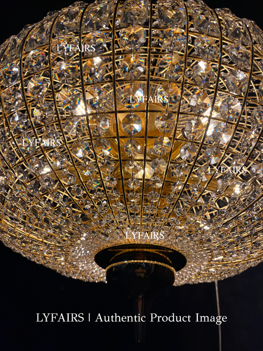 French Vintage Bead Ellipsoid Crystal Chandelier for Living Room/Bedroom