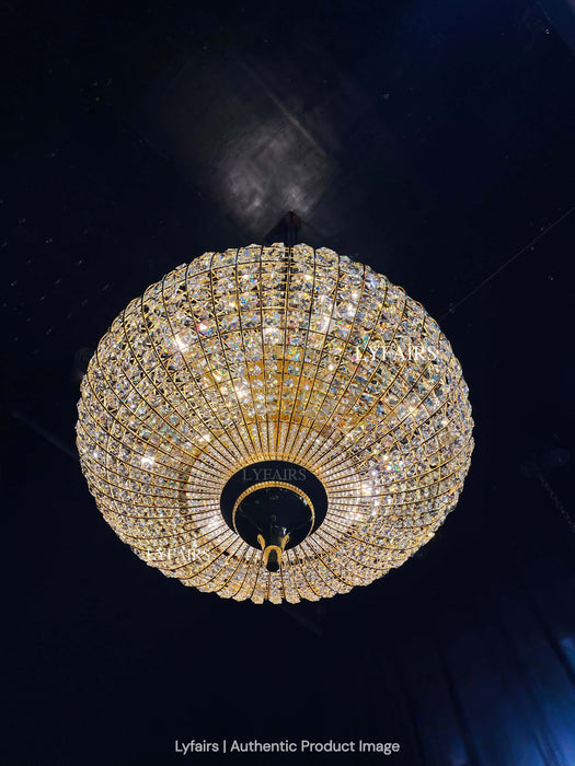 French Vintage Bead Ellipsoid Crystal Chandelier for Living Room/Bedroom