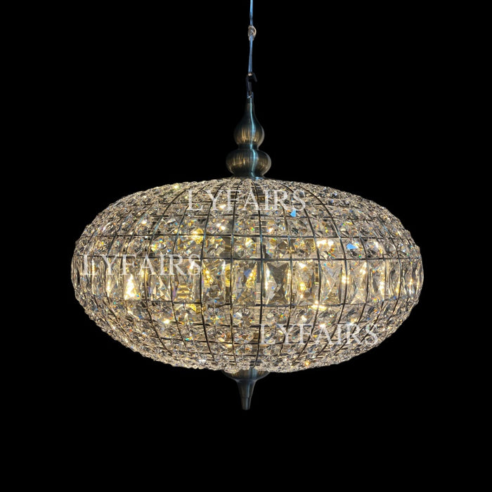 French Vintage Bead Ellipsoid Crystal Chandelier for Living Room/Bedroom