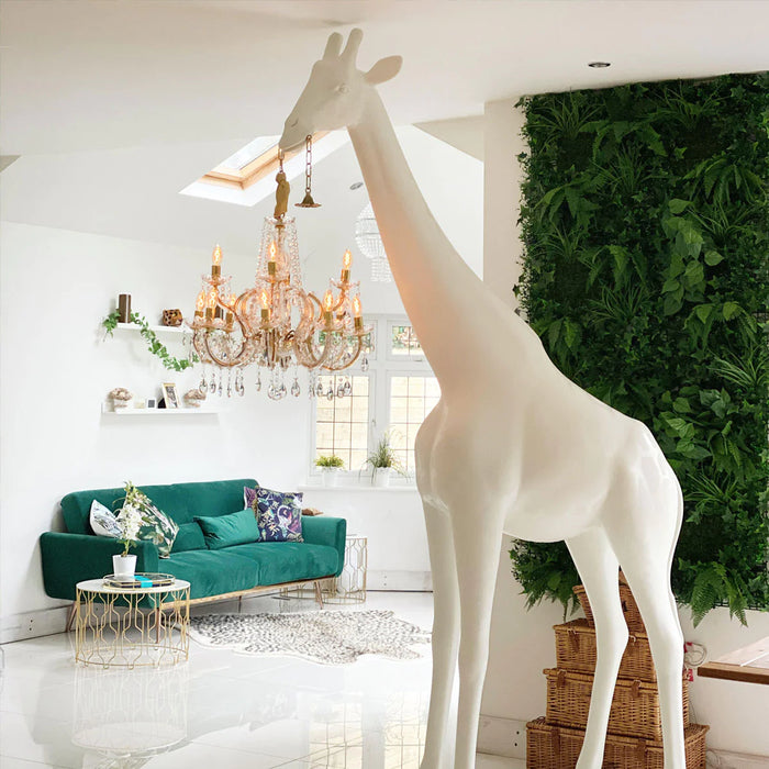 Lampada da terra giraffa con scultura di animali dal design creativo
