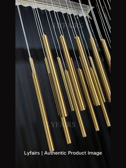 Gold Minimalism Linear Pendant Light for Dining Room