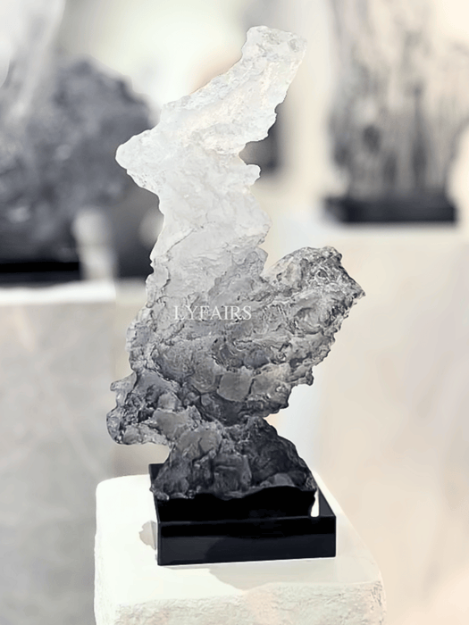Gray-White Gradient Contemporary Resin Sculptures for Lobby/Entrance/Staircase