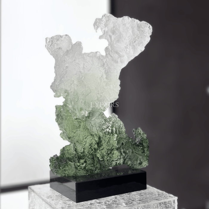 Green Gradient Contemporary Resin Sculptures for Lobby/Entrance/Staircase