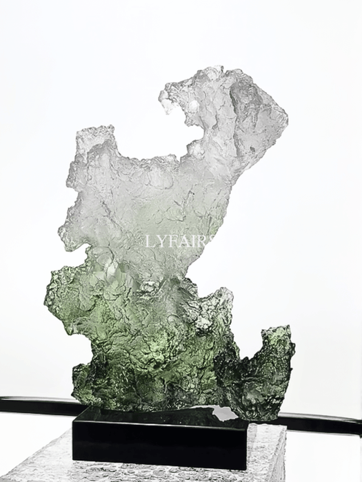 Green Gradient Contemporary Resin Sculptures for Lobby/Entrance/Staircase