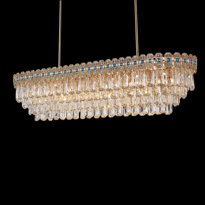 Luxury Multi-tier Crystal Chandelier Set for Kitchen Island/Dining Room/Bedroom
