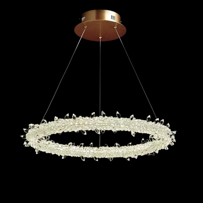 Lampadari di cristallo Bling Bling Princess Ring Plafoniere moderne per la camera da letto o il soggiorno delle ragazze
