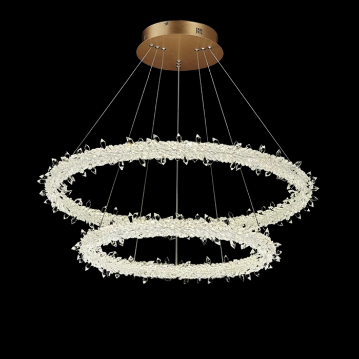 Lampadari di cristallo Bling Bling Princess Ring Plafoniere moderne per la camera da letto o il soggiorno delle ragazze