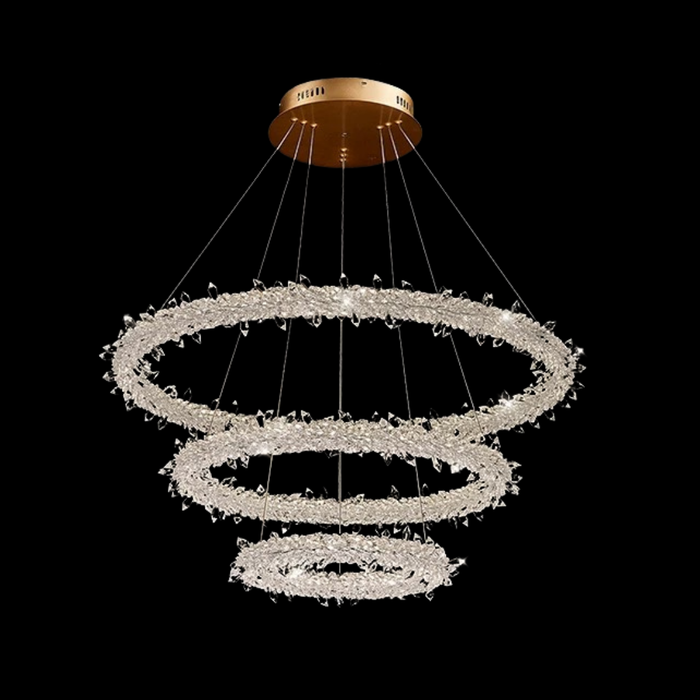 Lampadari di cristallo Bling Bling Princess Ring Plafoniere moderne per la camera da letto o il soggiorno delle ragazze
