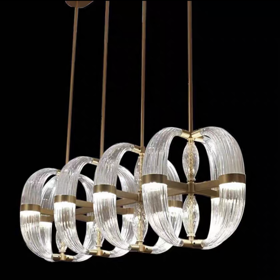 Modern Art Glass Chandelier for Living Room/Dining Room/Kitchen Island