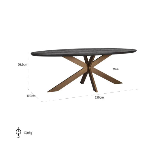 Blackbone Oval/Round Dining Table