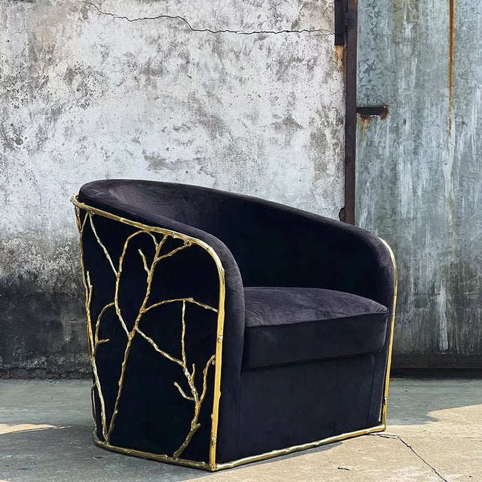 Luxury Crafted Brass Branches Sofa Chair for Villa Living Room
