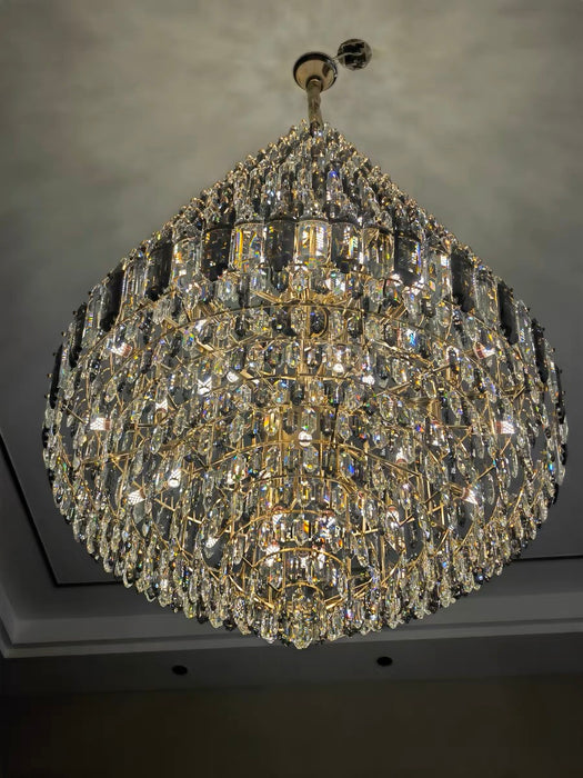 Staircase/Foyer Chandelier With High Clarity Crystals Luxury Ceiling Light