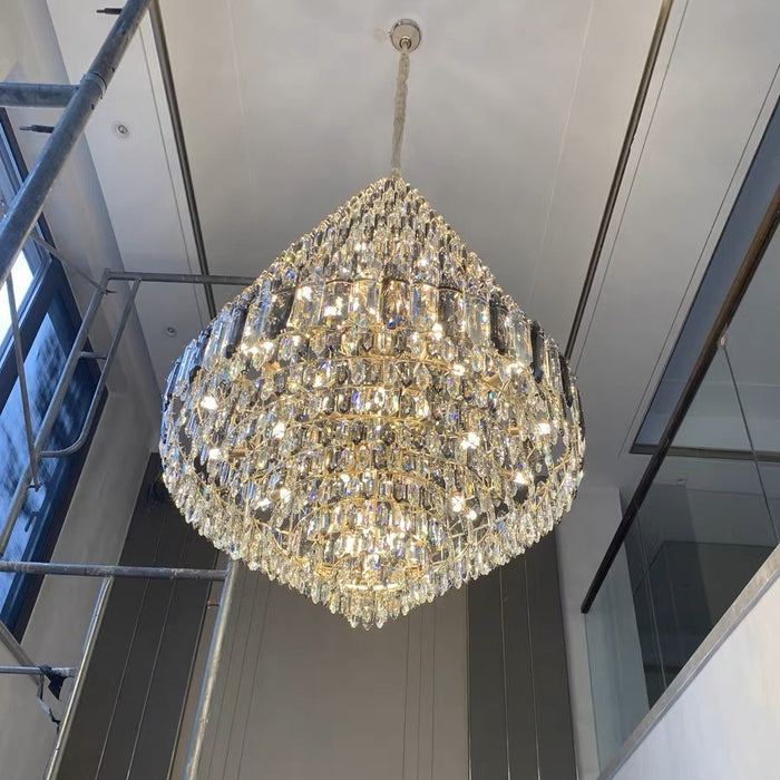 Staircase/Foyer Chandelier With High Clarity Crystals Luxury Ceiling Light
