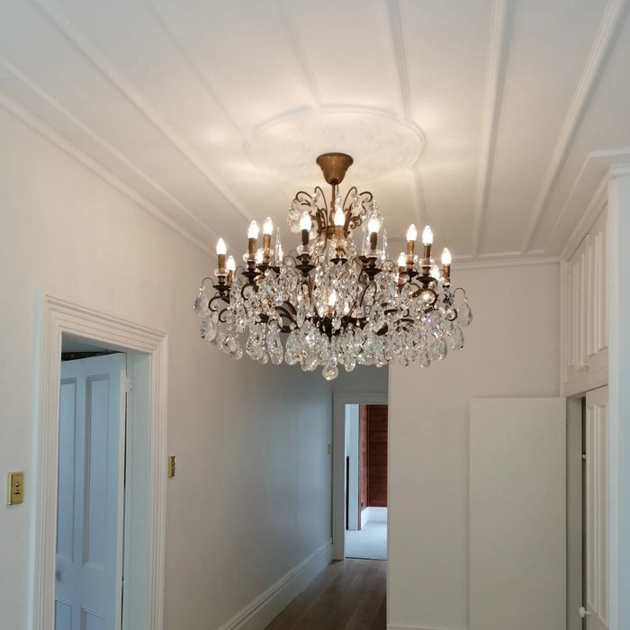 Classic European-style New Crystal Chandelier in Black Finish