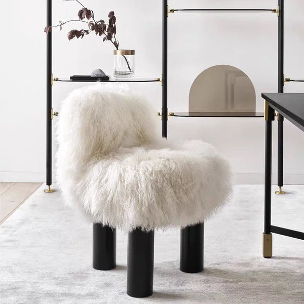 Long Fluff Fleece Lounge Chair — Lyfairs