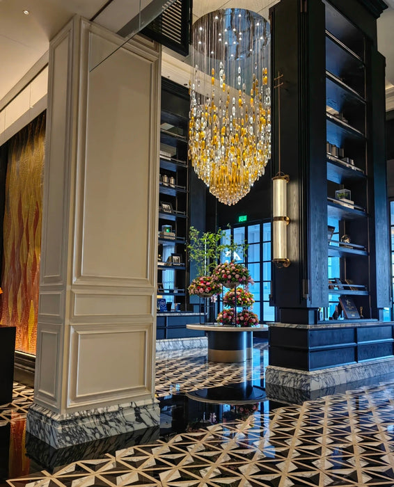 Modern Floating Raindrop Glass Chandelier for Hotel Lobby/Grand Hall