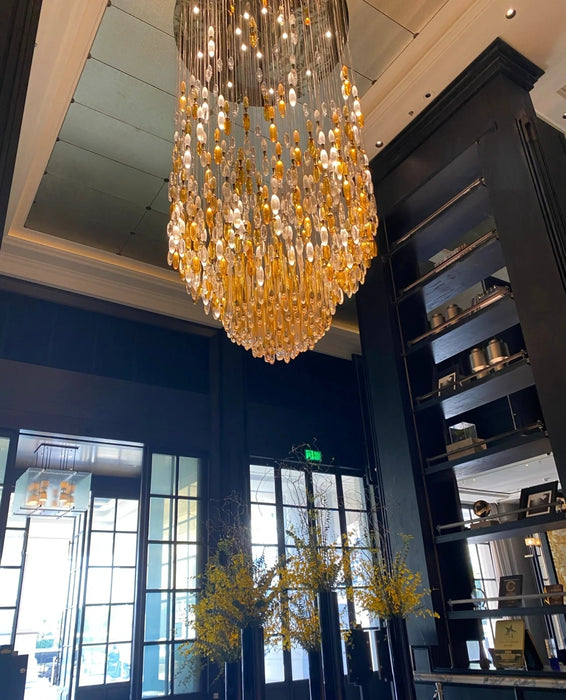 Modern Floating Raindrop Glass Chandelier for Hotel Lobby/Grand Hall