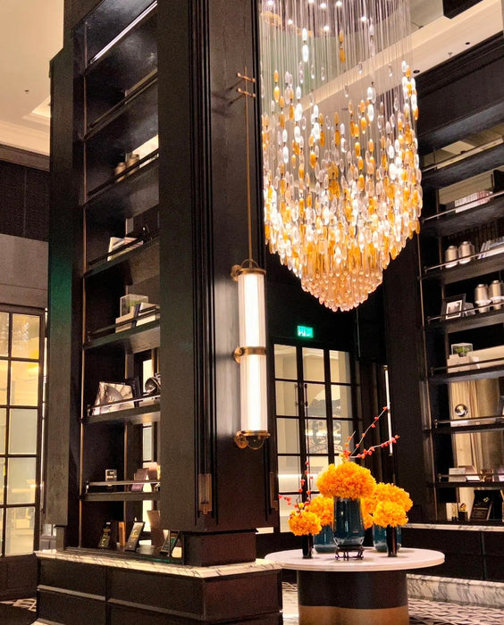 Modern Floating Raindrop Glass Chandelier for Hotel Lobby/Grand Hall
