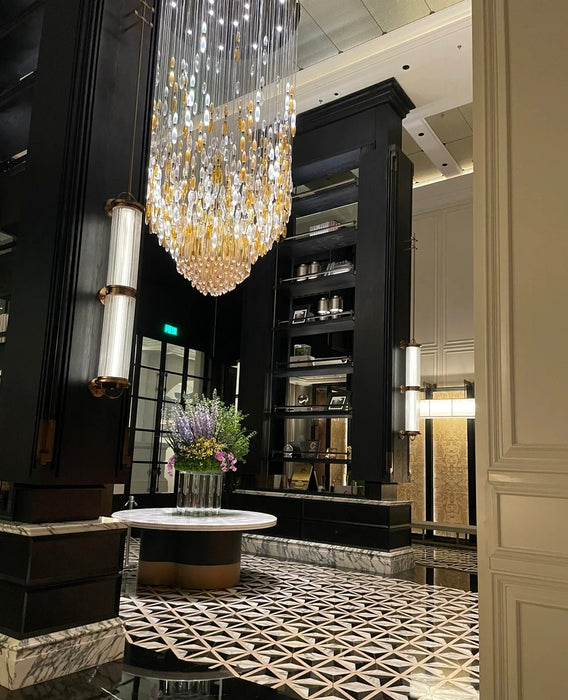 Modern Floating Raindrop Glass Chandelier for Hotel Lobby/Grand Hall