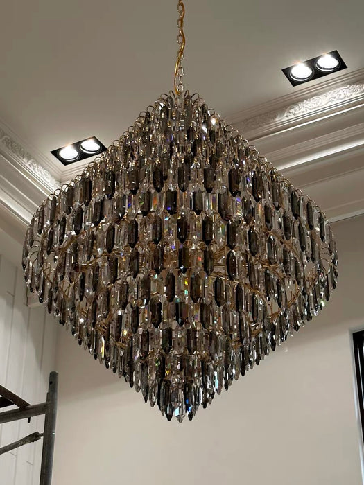 Extra Large Foyer Decorative Crystal Lighting Fixture Living Room Crystal Chandelier For Entryway Staircase