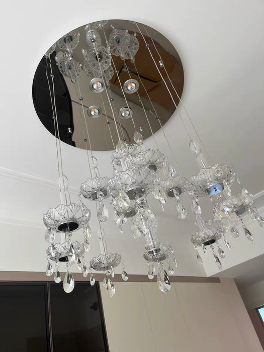 2023 Nuovo francese romantico candela lampadario di cristallo bianco arte moderna luce del pendente creativo per soggiorno/sala da pranzo/camera da letto