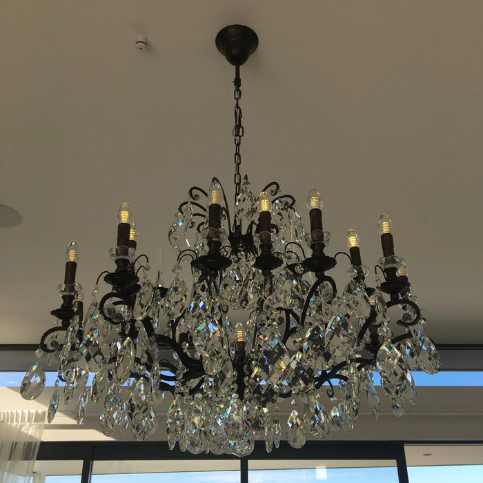 Classic European-style New Crystal Chandelier in Black Finish
