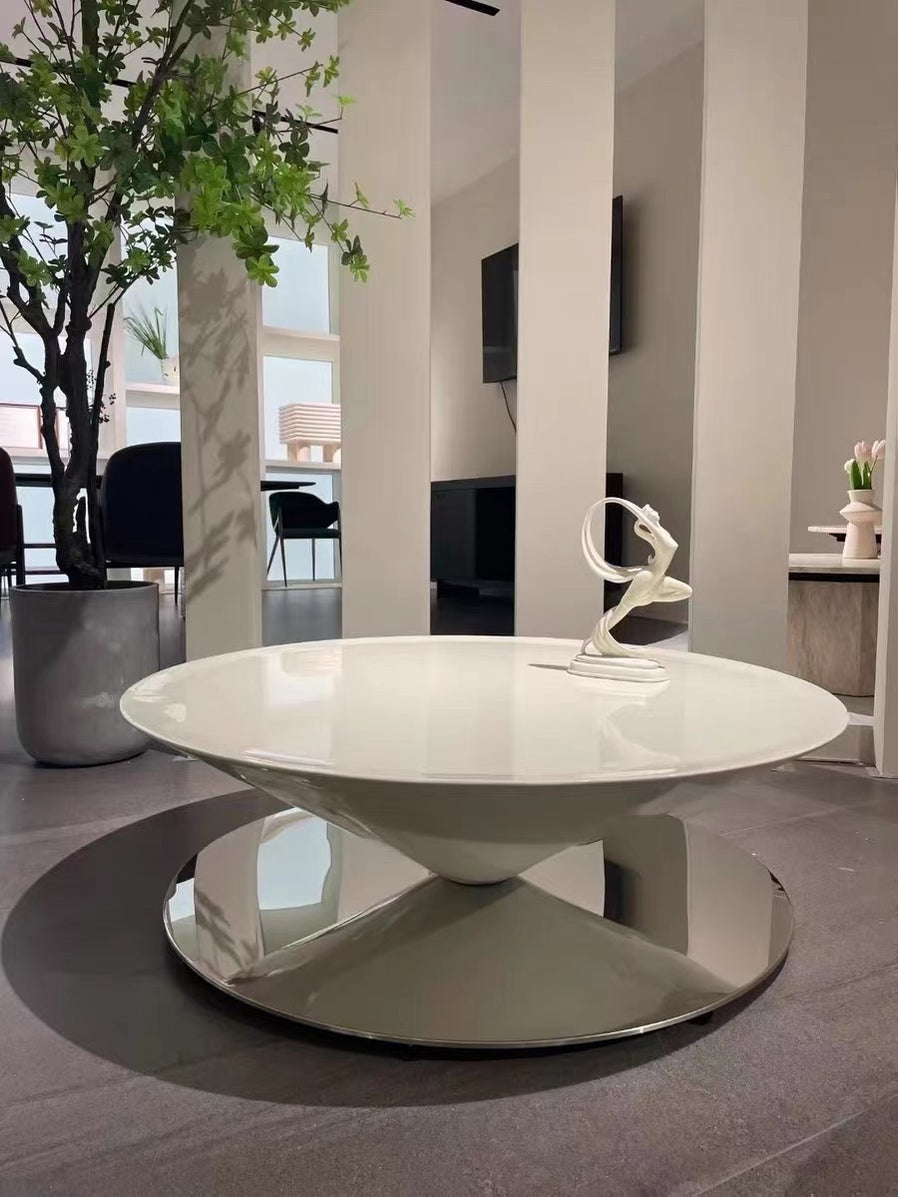 French Conical Hovering Flying Saucer Coffee Table β Lyfairs