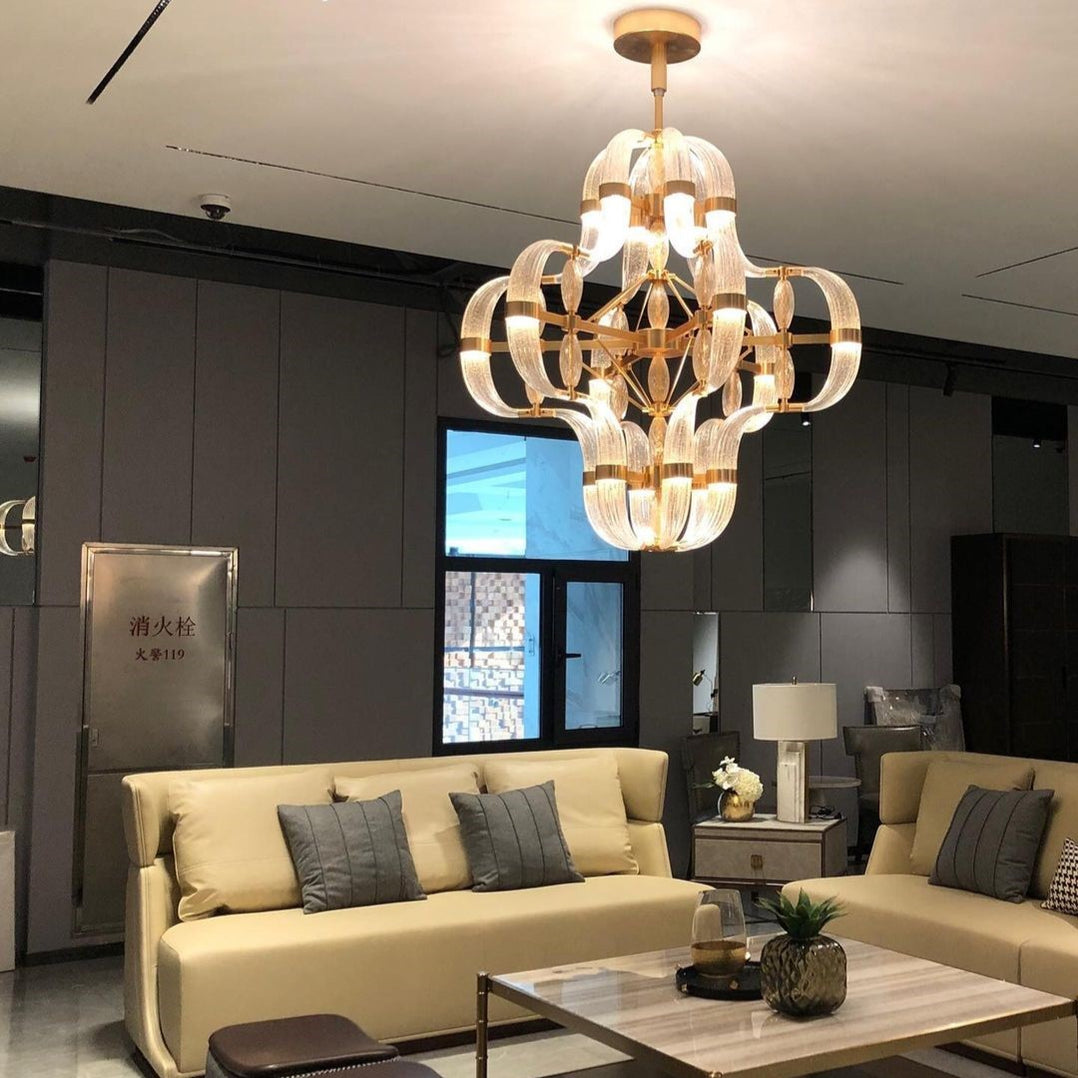 Modern Art Glass Chandelier for Living Room/Dining Room/Kitchen Island