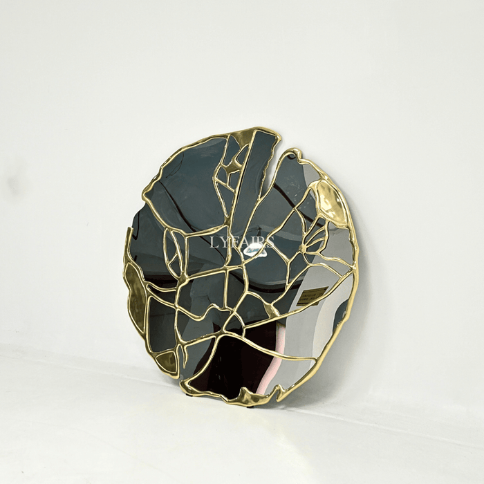 Irregular Gold Leave Vein Wall Decor Mirror