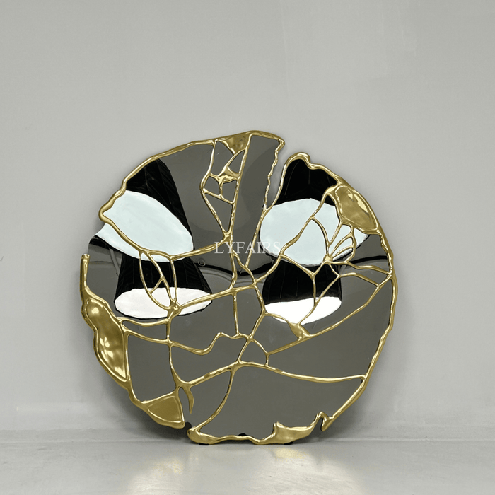 Irregular Gold Leave Vein Wall Decor Mirror