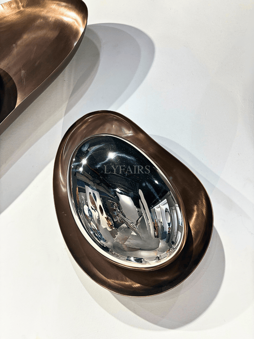 Irregular Round Stone‑Shaped Mirror Wall Decor